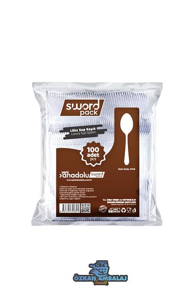 Özkan Ambalaj Temizlik Plastic Luxury Spoon 1 Pack of 100