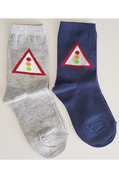 doashop جوارب قطنية منقوشة لمصباح المرور للأطفال مكونة من قطعتين
