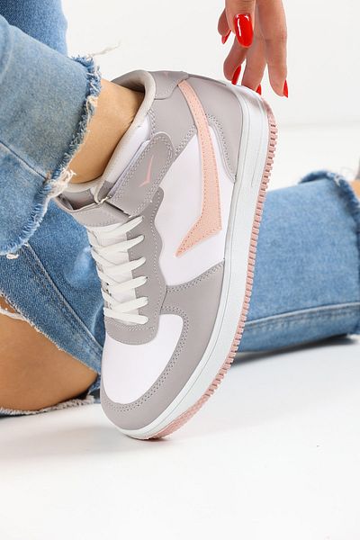 en7 Unisex White Grey Sports Shoes 2185 - Stone Model440583