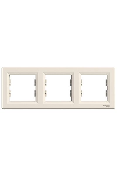 Schneider Electric Asfora 3-Piece Horizontal Cerceve Cream Framed