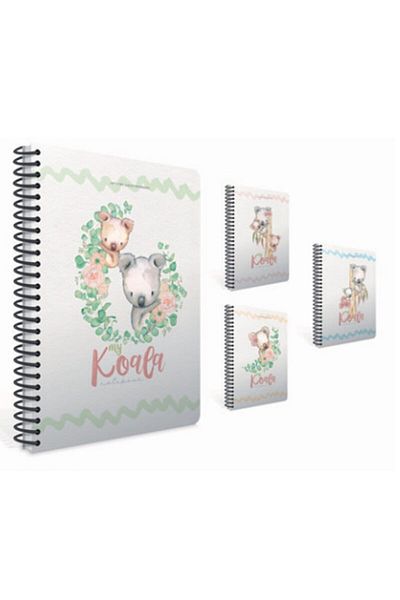 Gıpta Koala Spiral Cardboard Cover Notebook A4 100 Sheets Lined (4570)