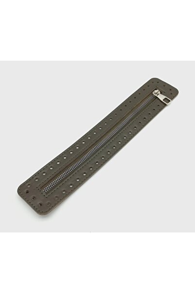 angel çanta aksesuar Koža komad zatvarača novi model kaki 30 cm srebrni metalik