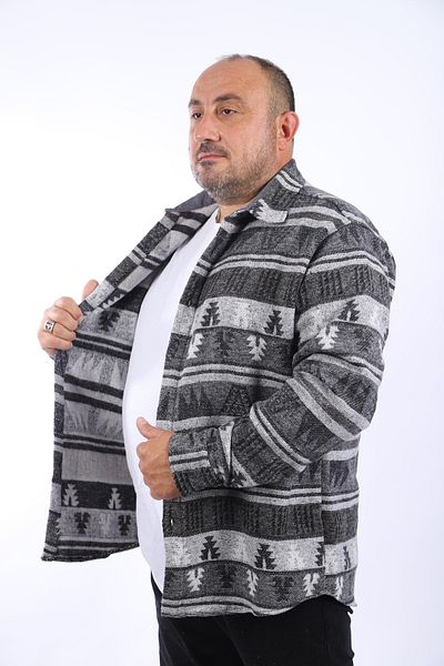 Starbattal Πουκάμισο ξυλοκόπο Mc Rug Print 22211-μαύρο