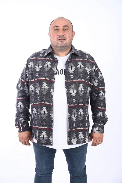 Starbattal Πουκάμισο ξυλοκόπο Mc Three Rug Print 22212-μαύρο