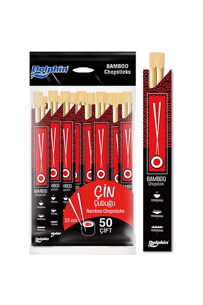 Dolphin Chine Stick Chopstick 23cm 50 Pairs