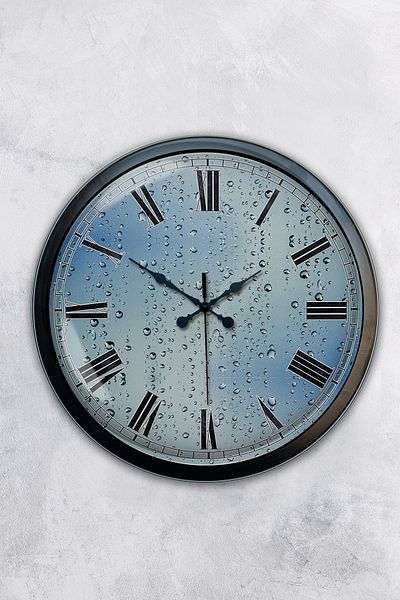 Kasva Concept 40 cm Black Metal Raindrop Wall Clock