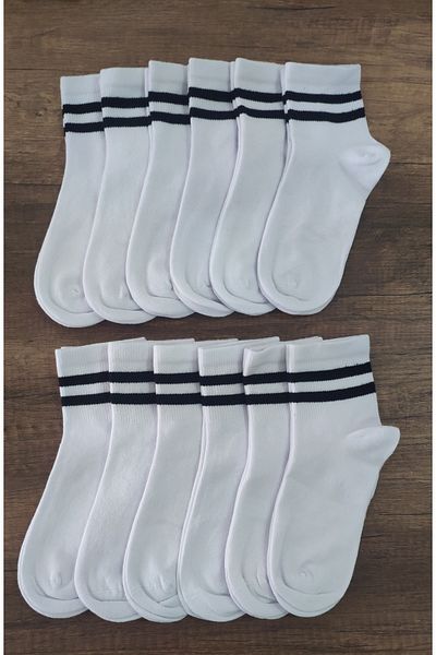 Leement socks Детски 12 чифта колежански чорапи с половин крак, Premium Series, безшевни, памучни