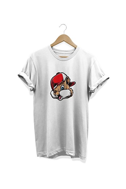 WİDİ Veverica Štampano Bela T-shirt
