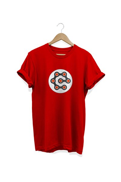 WİDİ Lanac Štampano Crveni T-shirt