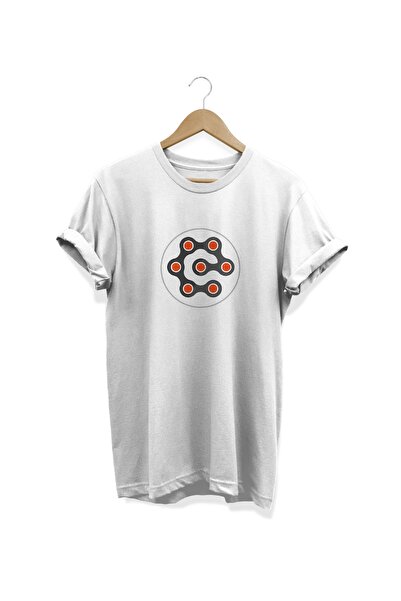 WİDİ Lanac Štampano Beli T-shirt