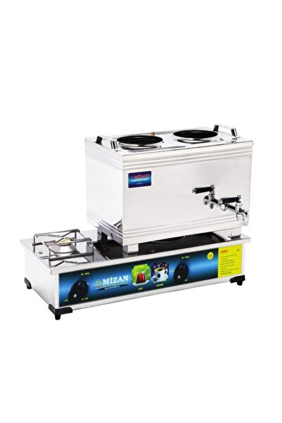 Mizan 25 Lik Doğalgazlı 20 Litre 2 Demlikli Çay Kazanı - Çay Ocağı