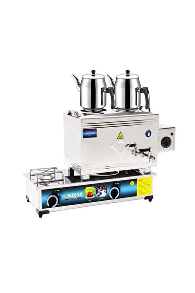 Mizan 25 Lik Doğalgazlı Elektrikli 20 Litre 2 Demlikli Çay Kazanı Ocağı