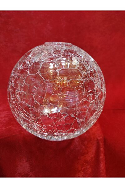 KUĞULU Tekli Avize Camı.şeffaf Çatlatılmış Desenli. Küre.açık Ağızlı.çap..20....