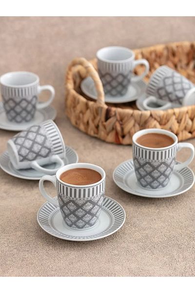 LC Waikiki Printed Porcelain Cup Set of 6