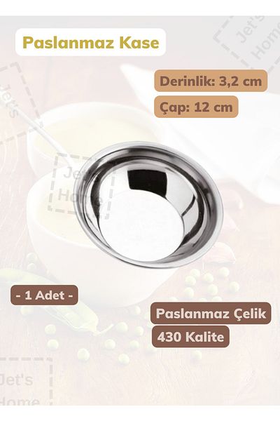 Jet's Home Steel Bowl 12 Cm Stainless Steel