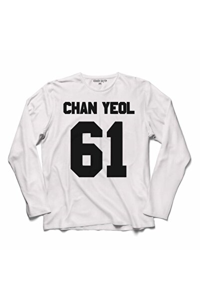 Kendim Seçtim Exo Chanyeol Chan Yeol 61 Логотип Довгий рукав Футболка