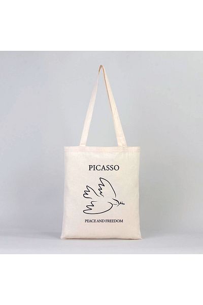Ceylin Hobi Hediyelik Έντυπη υφασμάτινη τσάντα ζωγραφικής Picasso 35x40cm