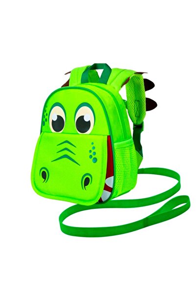 Petityu Rucsac pentru grădiniță cu dinozauri Mini verde - Geantă mini cu deta...