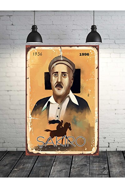 TAKIFİX Şakiro Tasarımlı 20x30 Cm Retro Ahşap Tablo