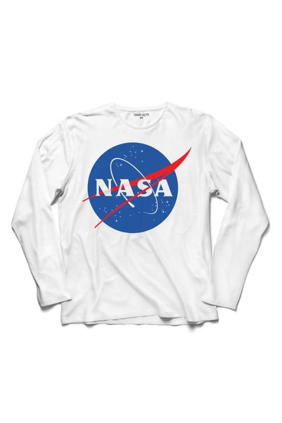 Kendim Seçtim Nasa Uzay Ajansı Cosmos Logo Uzun Kollu Tişört