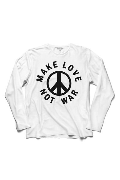 Kendim Seçtim Tricou cu mânecă lungă Make Love Not War No War Peace 2