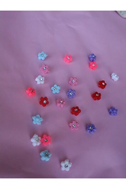 GÜLPEŞE Set de 24 de agrafe pentru ornamente de păr de culoare pastel