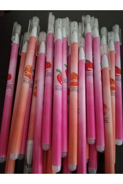 Bluoksweet 3 Pieces Written Erasable Feature Gel 0.5mm Tip School Student Motif Blue Color Writing Pen