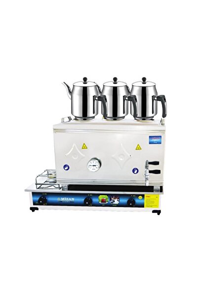 Mizan 60'lık Lpg Tüplü 40 Litre 3 Demlikli Çay Kazanı