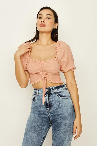Select Moda Γυναικεία μπλούζα με μπαλόνι με μανίκια Yavruağzı Gipeli