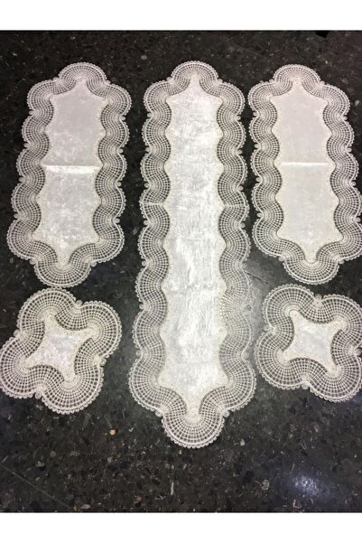 KASRIKCEYIZGREENWHITE 5 Piece Velvet Living Room Set