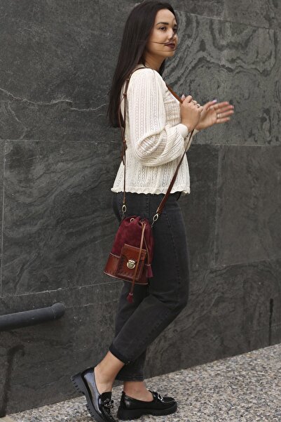 volk Genuine Leather Women's Handcrafted Backpack and Shoulder Bag - 16x25x8