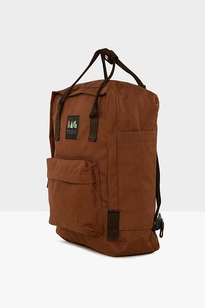 Bagmori Tan Women's Colorful Column Square Strap Adjustable Backpack M000004098