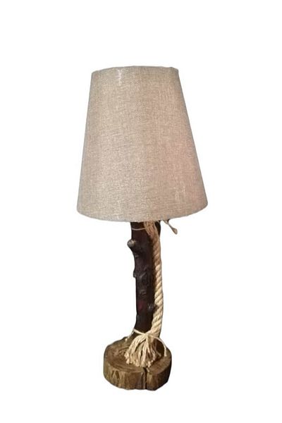 TEK-AY Wooden Lampshade with Wicker Head