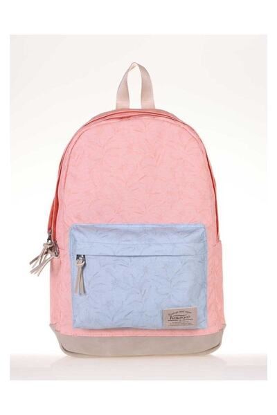 KAUKKO Women Girl Wichlight Salmon Flowers Backpack K1337