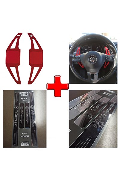Lazer Store Volkswagen Passat B7 Uyumlu Kapı Eşiği Ve F1 Kulakçık Vites Kolu