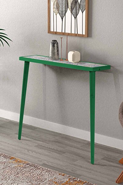 bluecape Esperanza 92x20cm Doğal Masif Ayaklı Yeşil Dresuar