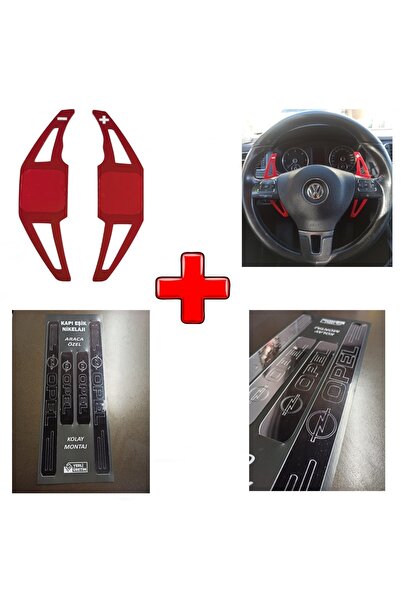 Aksefuar Lazer Opel Corsa D Uyumlu Kapı Eşiği Ve F1 Kulakçık Vites Kolu