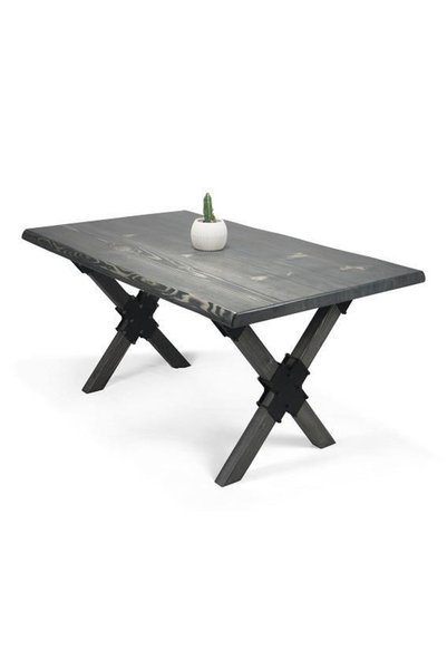 Mobenta Doğal Ağaç Masif Kütük Masa Yemek Masası (ağaç Ayak) 60cm X 90cm