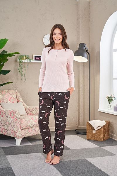 PJS Set de pijamale cu plachetă pentru femei