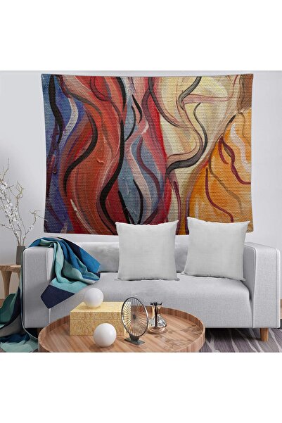 BAMBAŞKA MODA Bambaşkamoda نمط اللوحة الملونة قابل للغسل مقاوم للبقع مقاوم لل...