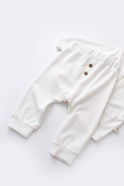 BabyCosy Set pantaloni din catifea cu glugă și cămașă cu mânecă lungă