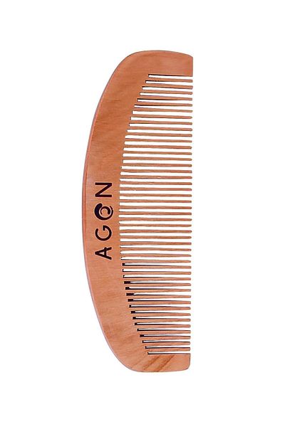 Agon Natural Wooden Comb with Close Teeth