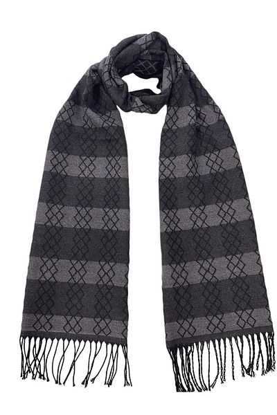 Sarar Model geometric Antracit Negru Dublu Fețe Kaşkol M-29