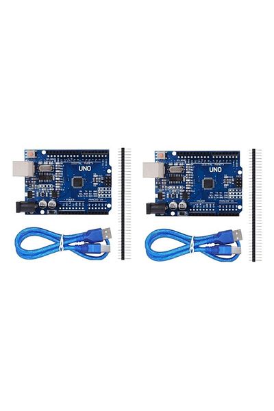 Arduino 2 قطعة Uno R3 Clone - كابل USB هدية - (usb Chip Ch340)