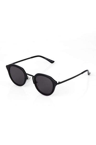 TomyHelf Women's Sunglasses Oval Black Frame Black Glass