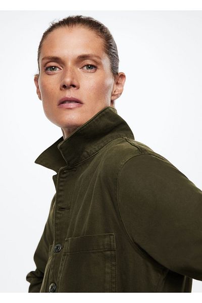 MANGO Woman Μακρύ τζιν ολόσωμο