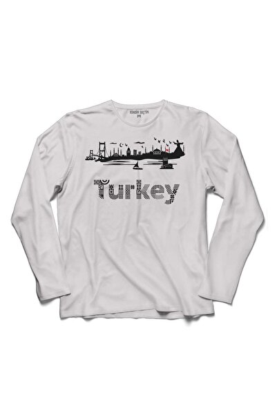 Kendim Seçtim Muška bela majica dugih rukava Istanbul Eminönü Devojačka kula ...