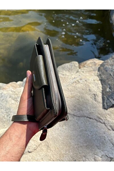 DERKON Πράσινο πορτοφόλι Oslo με θήκη τηλεφώνου και χειρός