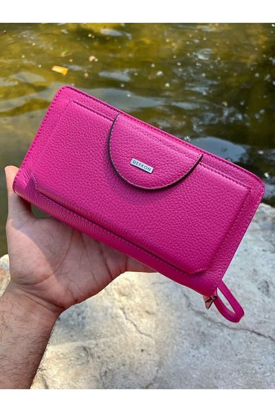 DERKON Oslo Hand-held Pink Wallet with Phone Compartment