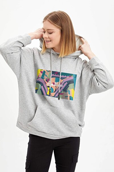 YUVEST Unisex velika majica sa kapuljačom i beskonačnim printom